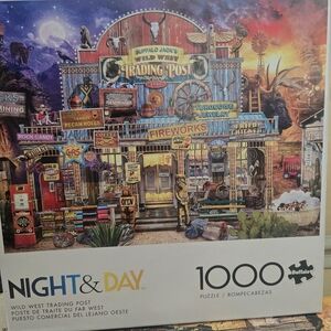 Night & Day-" Wild West Trading Post"- 1000 Piece Jigsaw Buffalo Games Puzzle